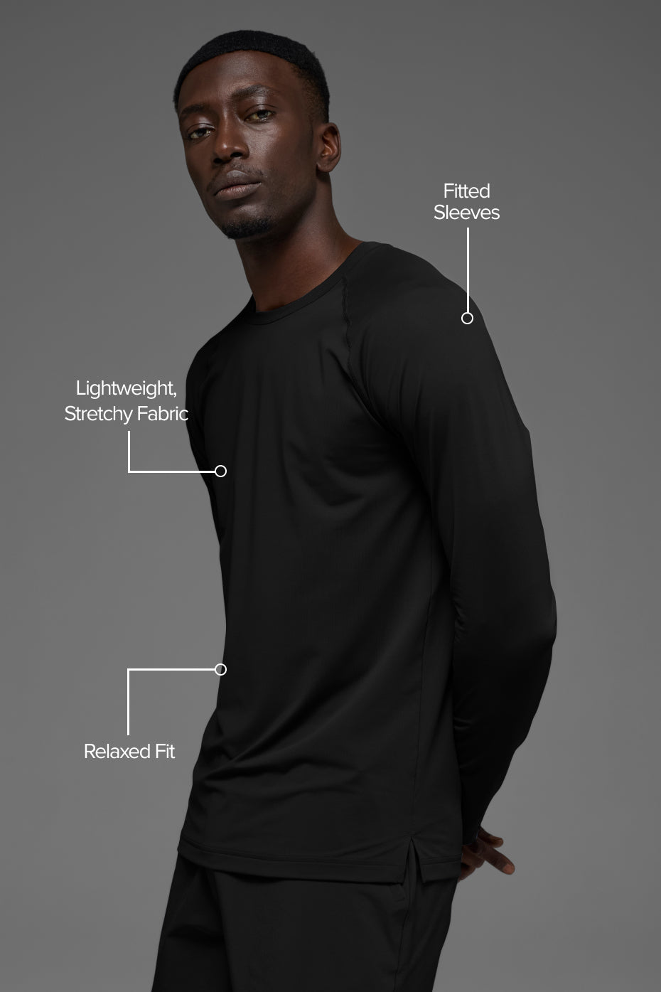 Alternative view of Idol Crewneck Long Sleeve   Black