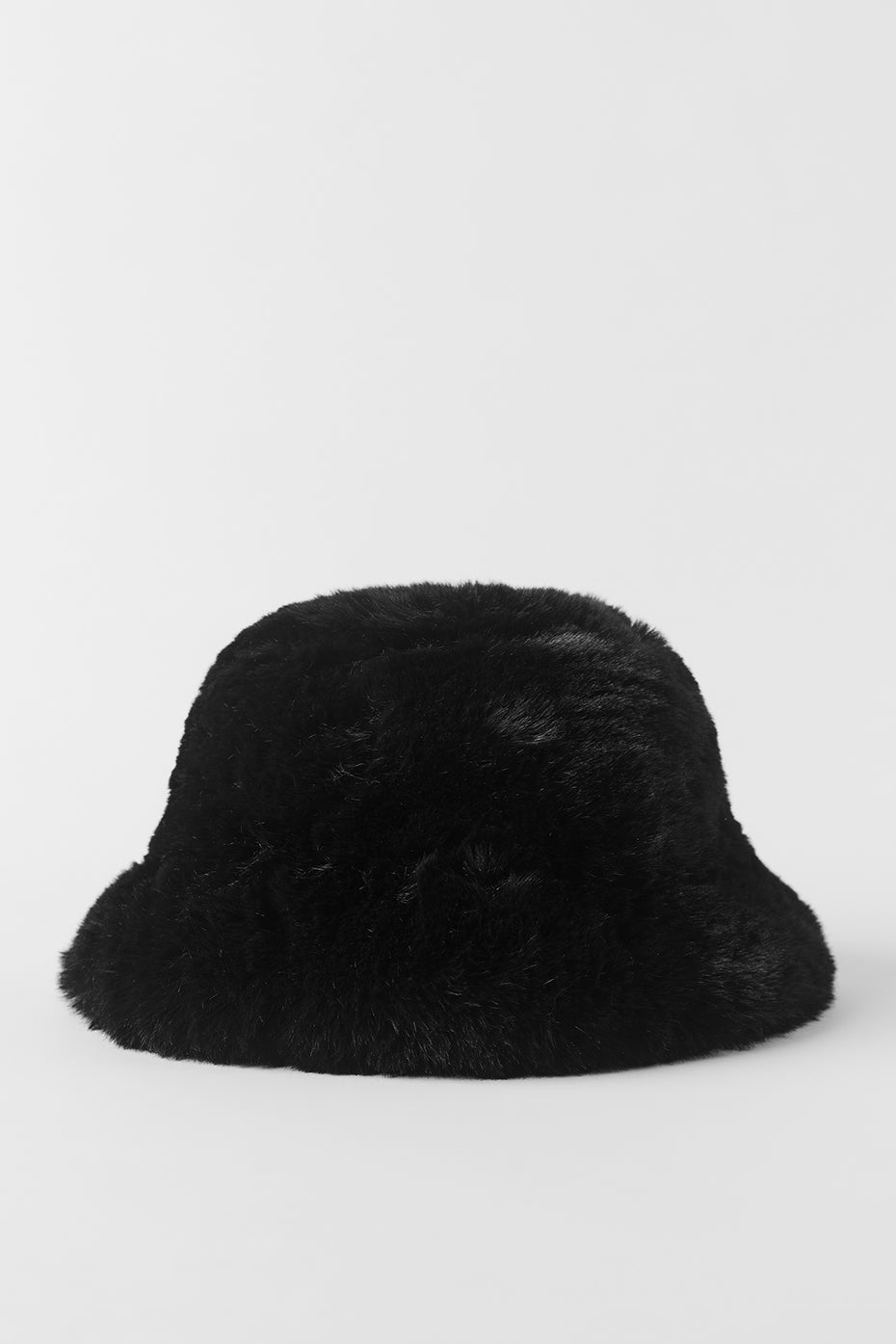 Alternative view of Faux Fur Starstruck Bucket Hat   Black