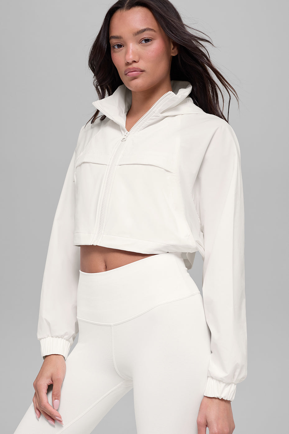 Cropped Playmaker Jacket   Ivory