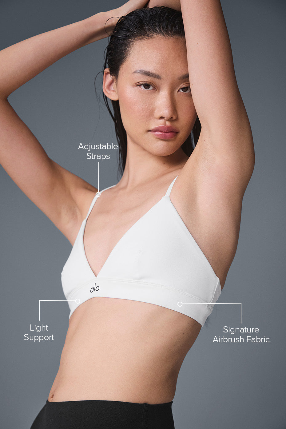 Alternative view of Splendor Bra   White/Black