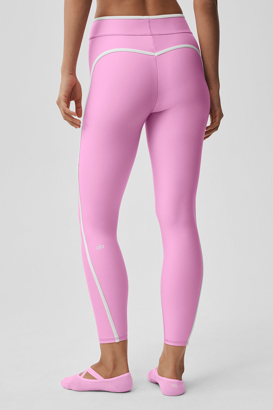 Alternative view of Airlift High Waist Charger 7/8 Legging   Candy Heart Pink/White