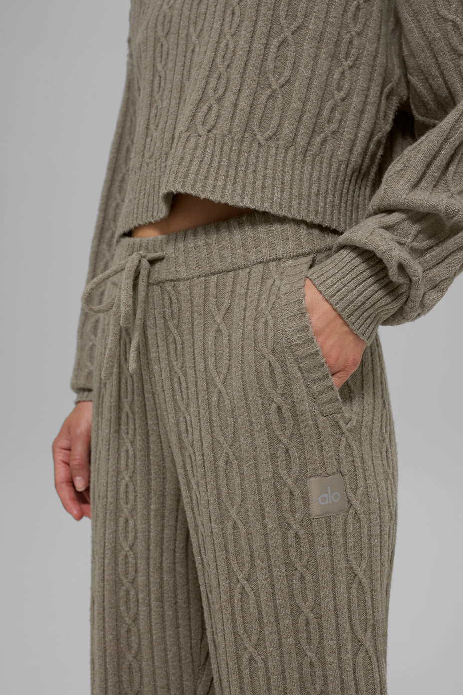 Alternative view of Cable Knit Winter Bliss Pant   Light Cocoa