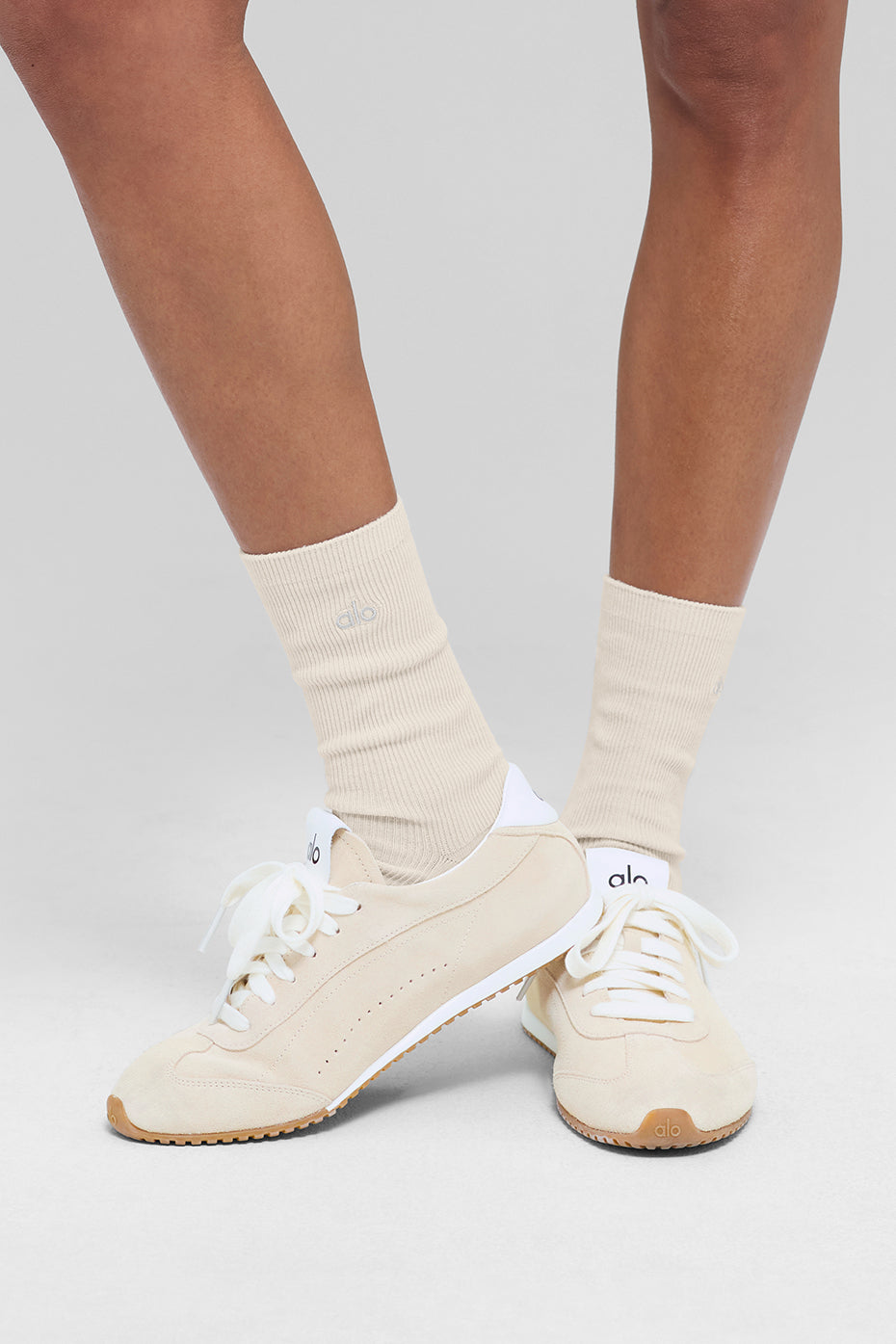 Alternative view of Unisex Half Crew Understated Sock   Bone