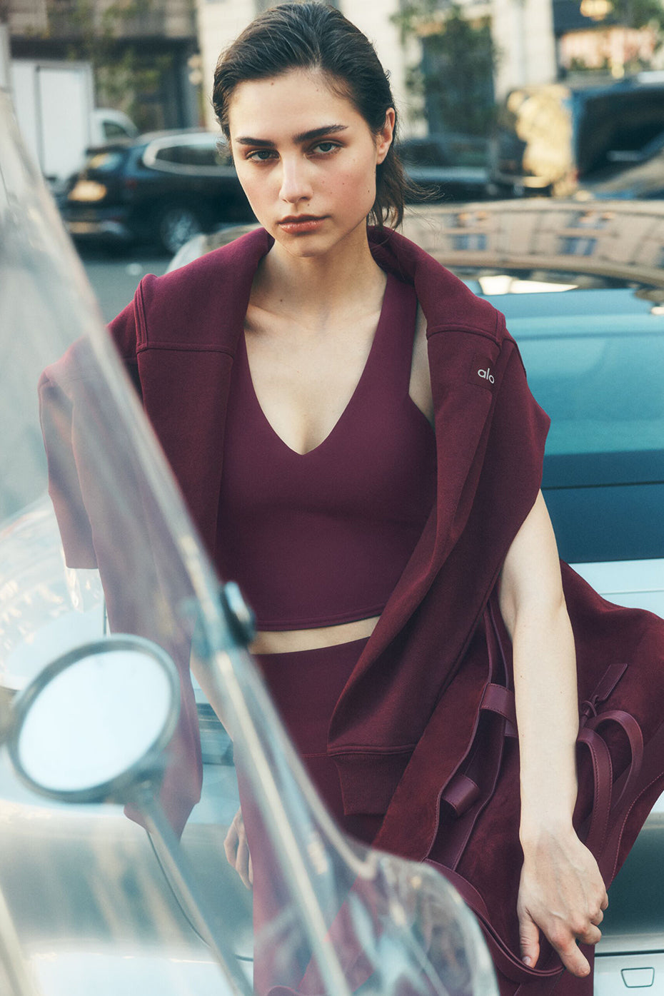 Airbrush Real Bra Tank   Burgundy
