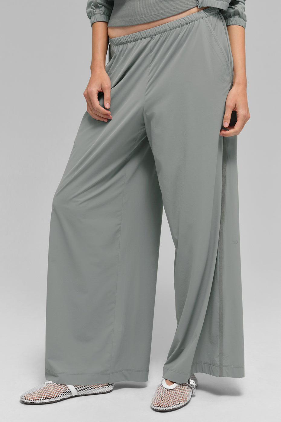 Alternative view of Breezy Wide Leg Pant (Regular)   Lunar Grey