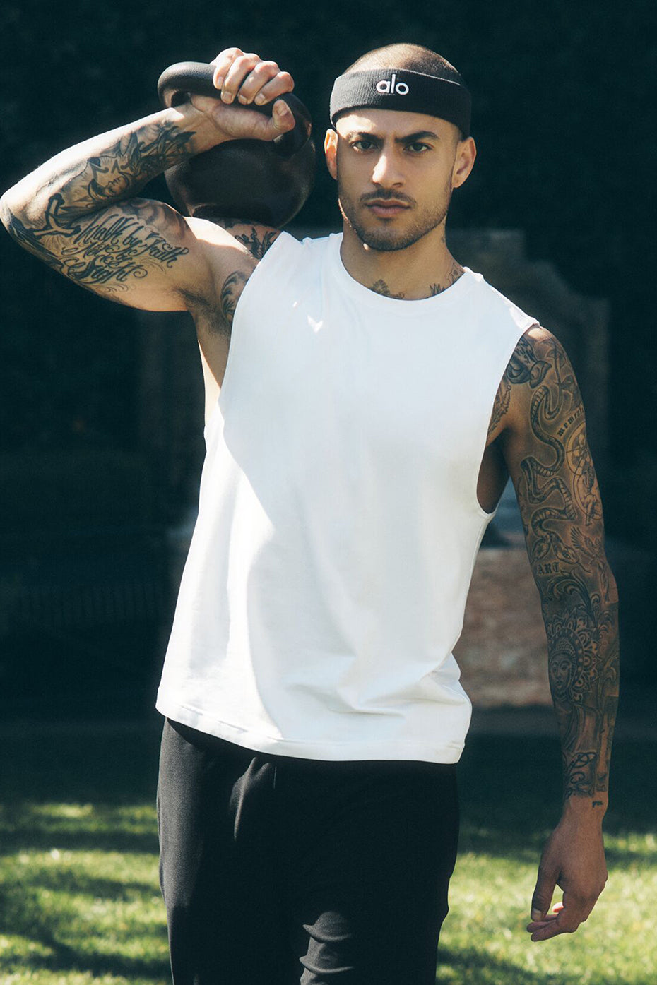 Conquer Muscle Tank   White