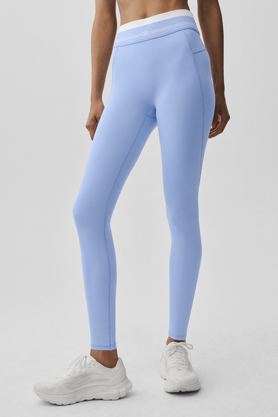Airbrush High Waist 7/8 Better Together Legging   Light Provence Blue/White