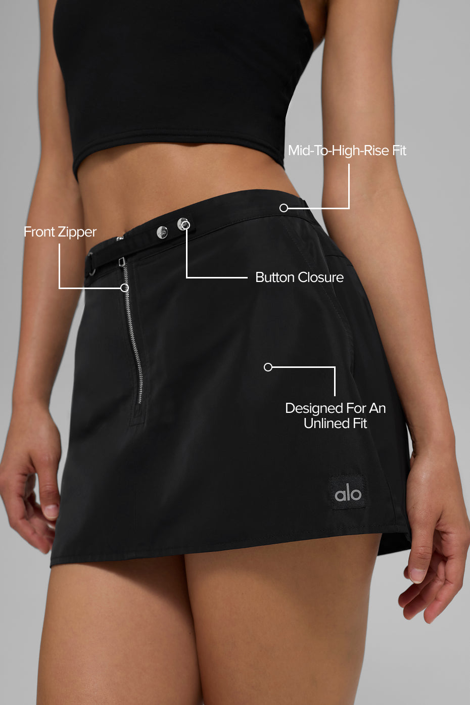 Alternative view of Work It Mini Skirt   Black