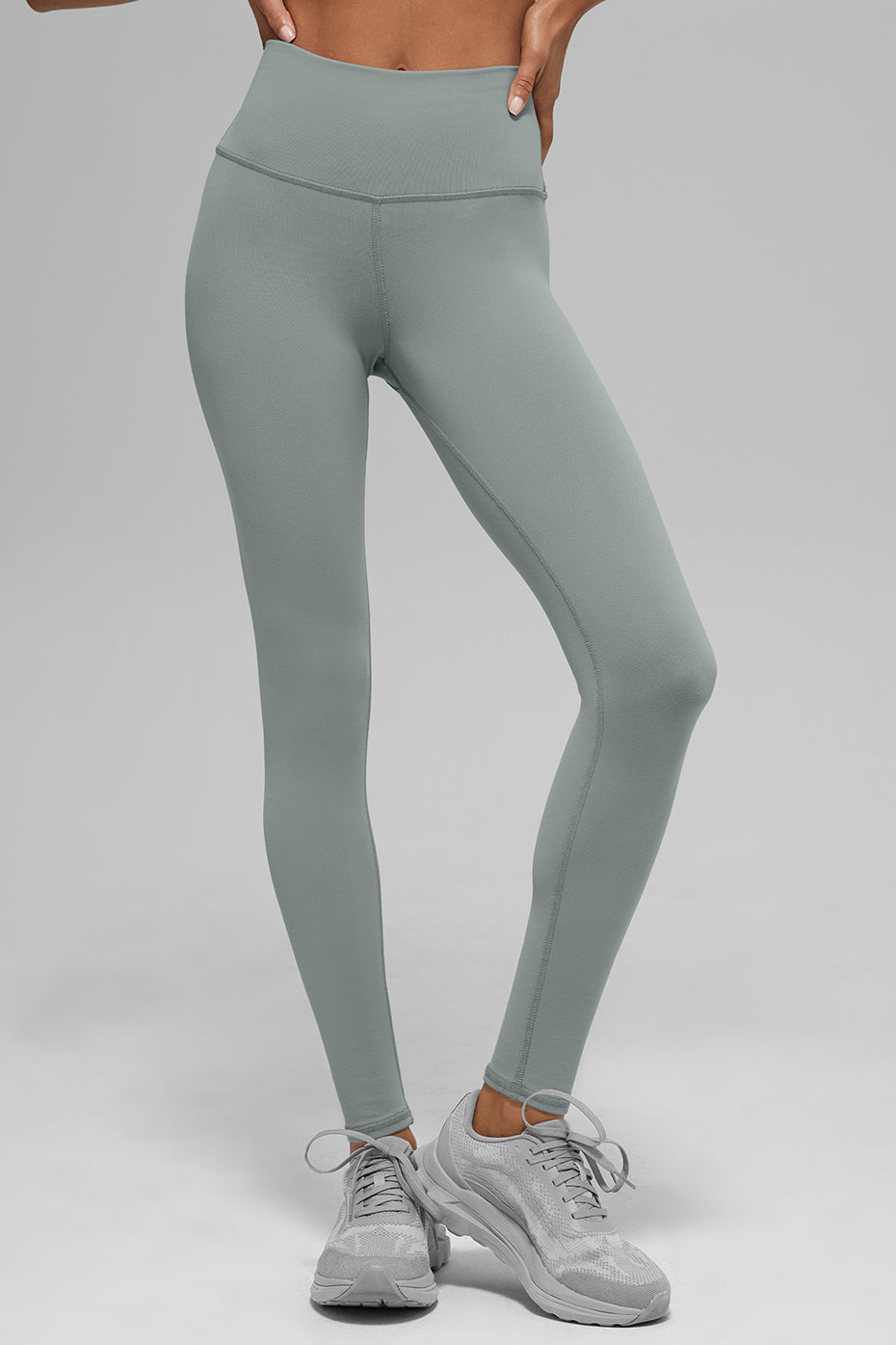 High Waist Airbrush Legging   Lunar Grey