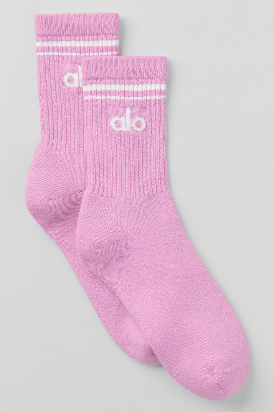 Unisex Half Crew Throwback Sock   Candy Heart Pink/White
