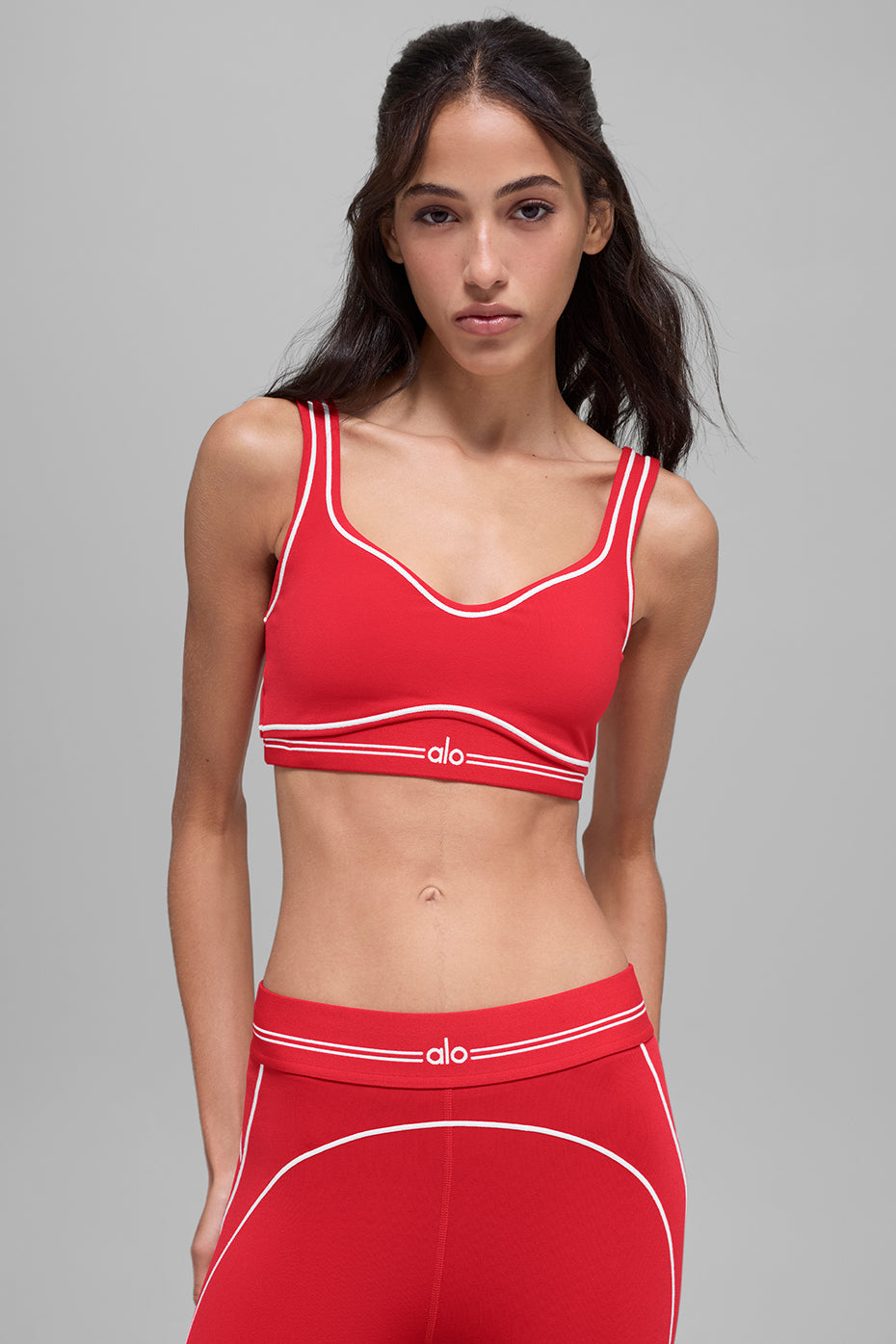 Airbrush Heart Throb Bra   Bright Red/White