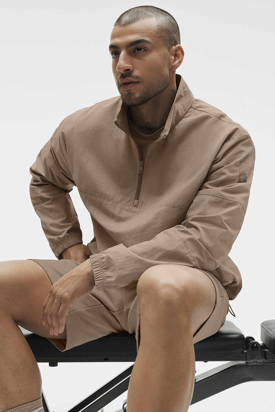 Light Weight Takeaway Track Pullover   Gravel