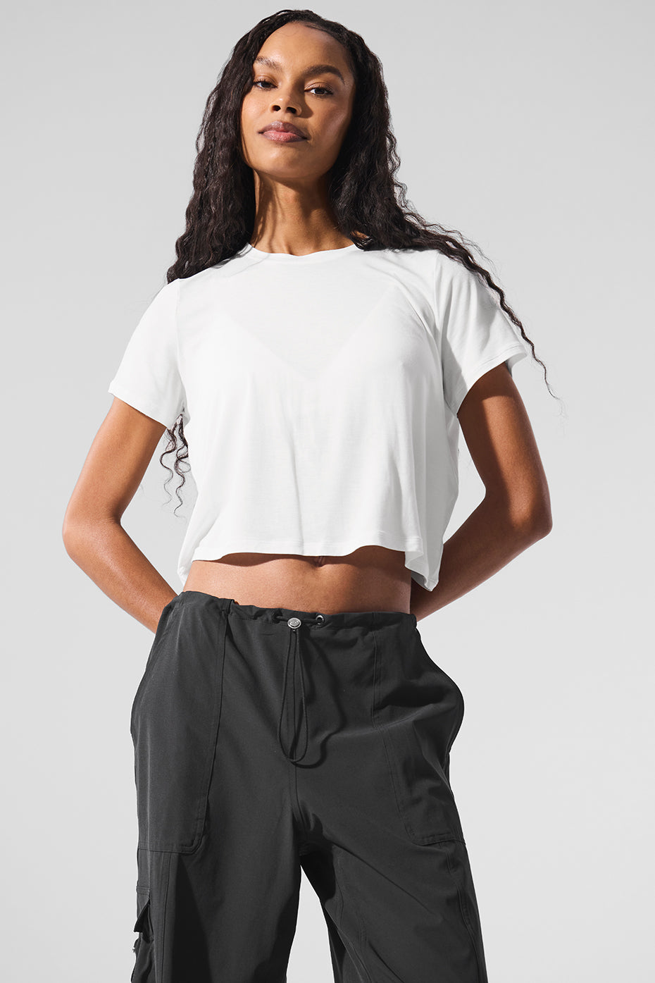 Cropped All Day Short Sleeve   White