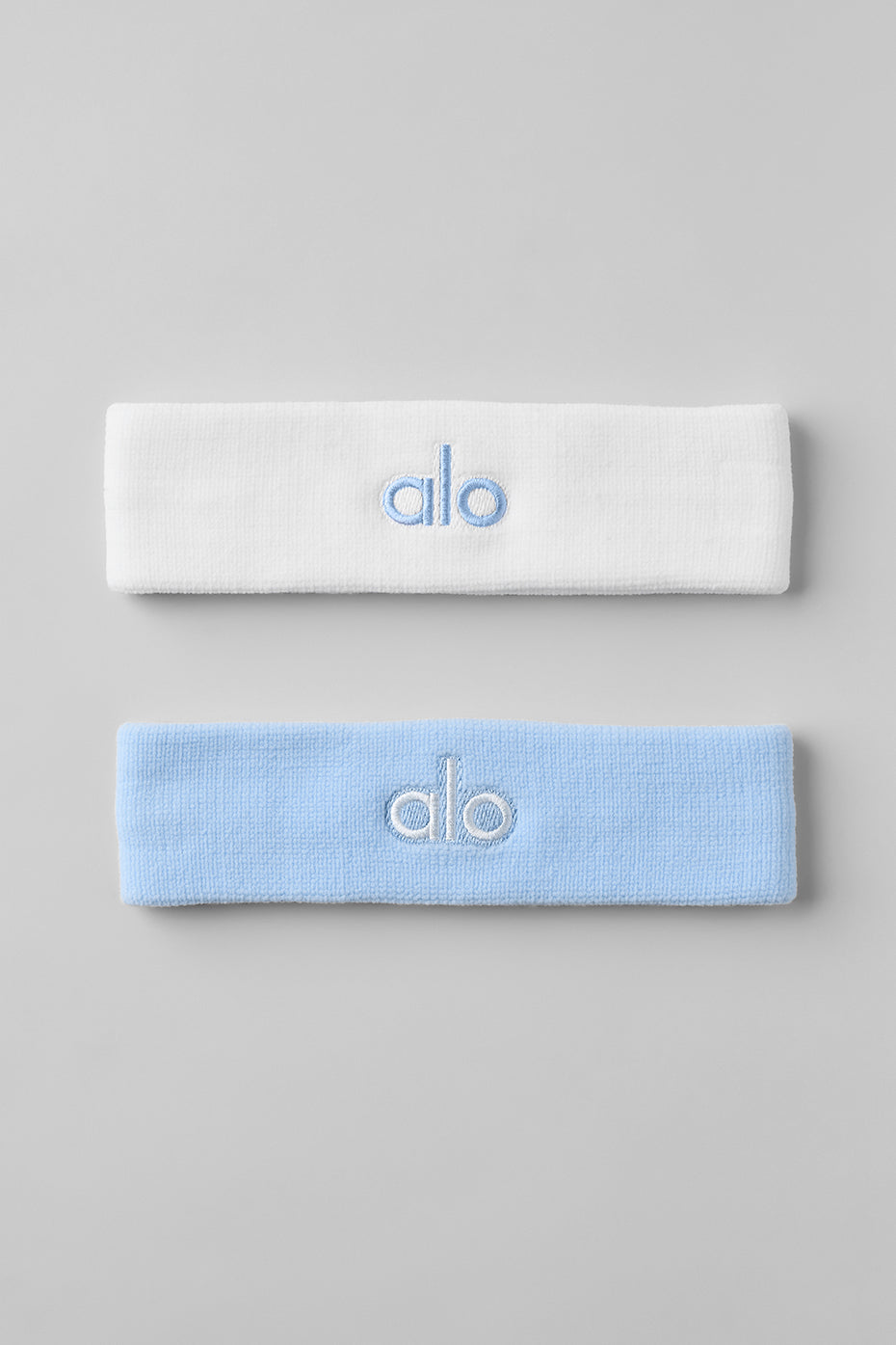 Glow Sweatband (2 Pack)   Seashell Blue/White