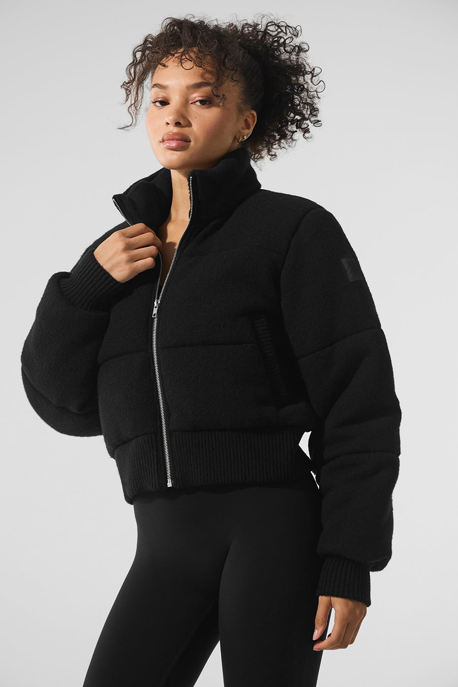 Darling Sweater Puffer   Black