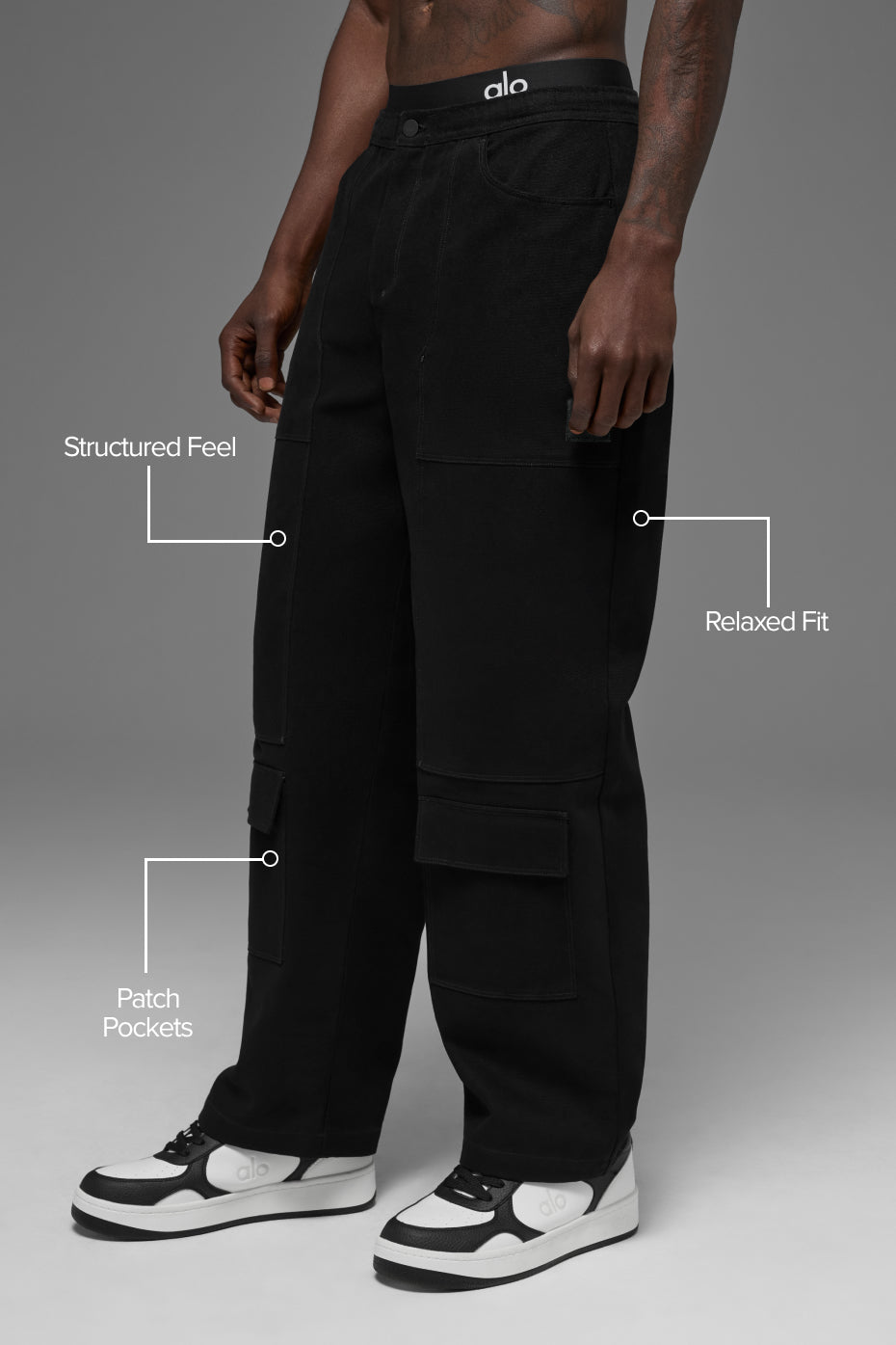 Alternative view of Cotton Canvas Carpenter Pant   Black