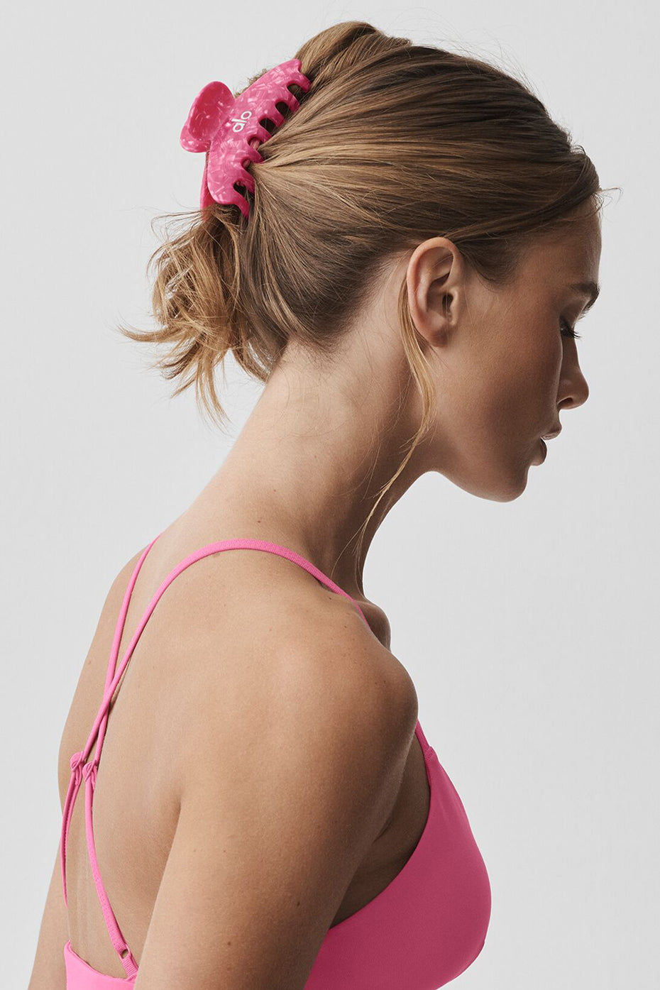 90's Claw Clip   Paradise Pink Shell