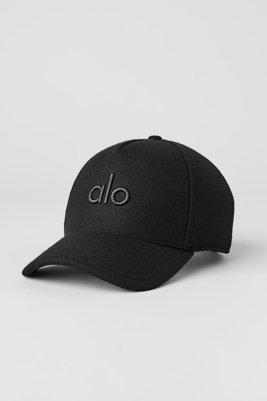 Wool Blend District Trucker Hat   Black