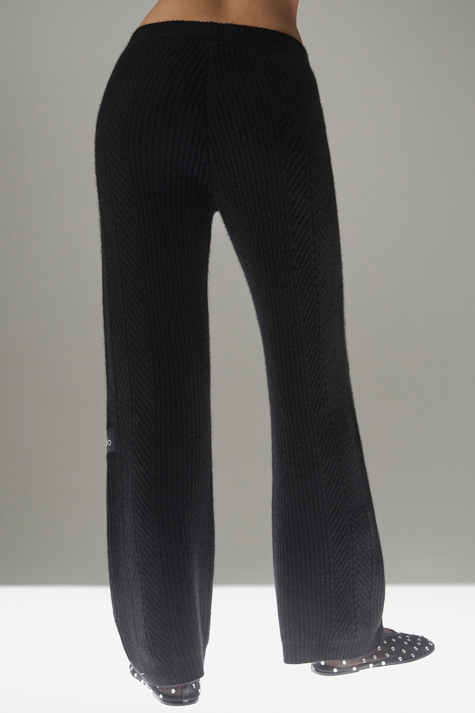 Alternative view of Winter Magic Cashmere Wide Leg Pant   Black