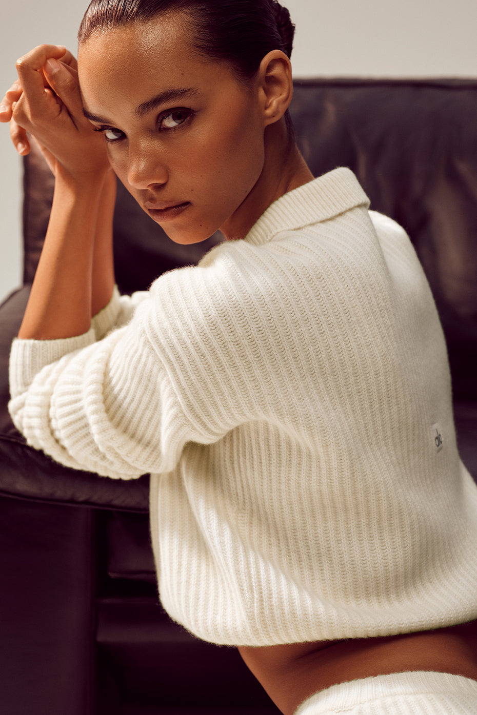 Alternative view of Cashmere Northstar Polo   Ivory