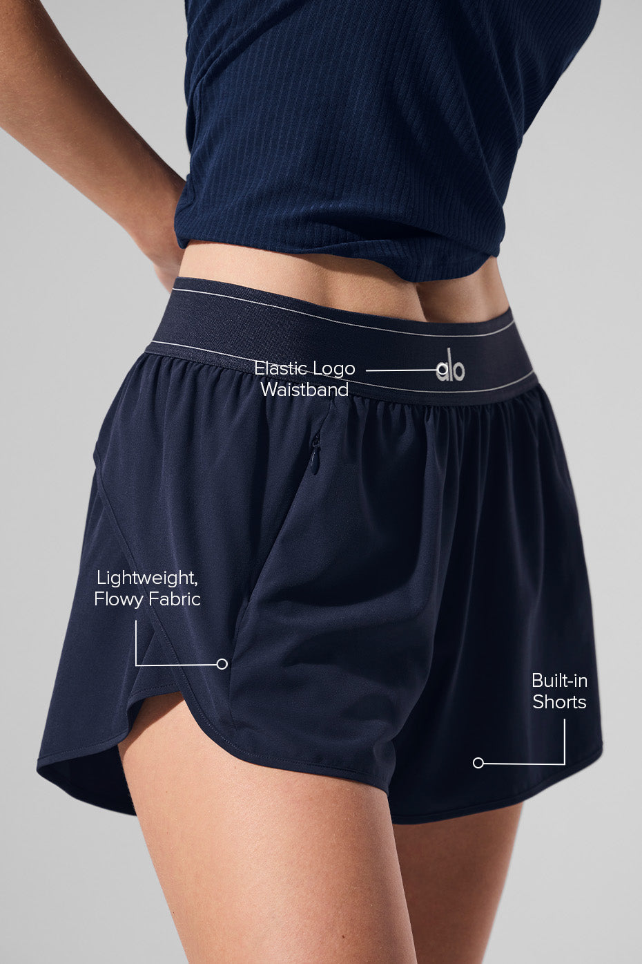 Alternative view of Match Point Short   Navy