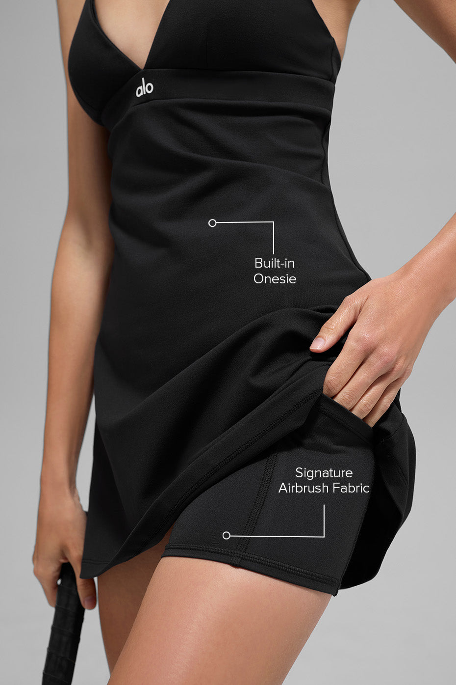 Alternative view of Airbrush Splendor Dress   Black