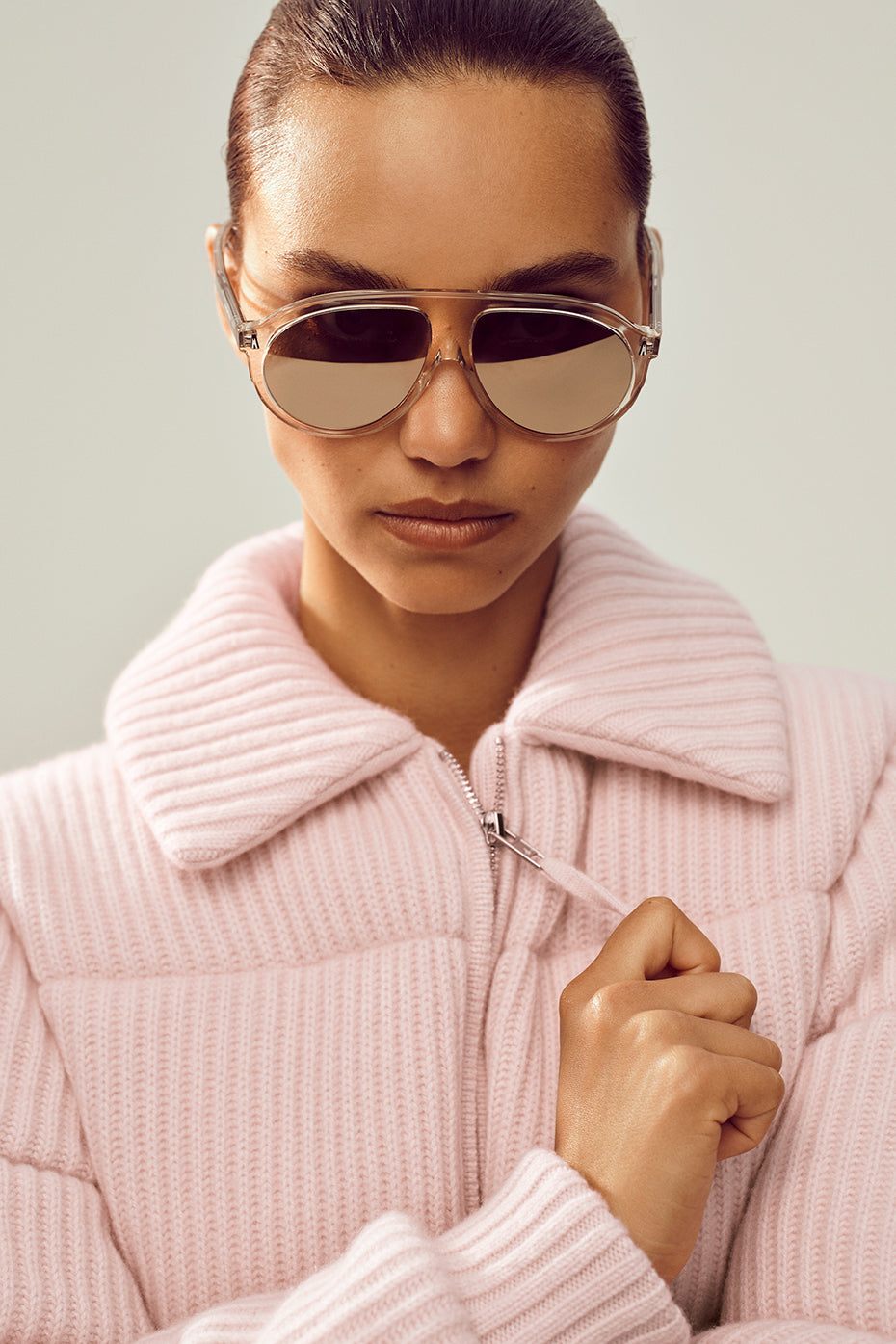 Alternative view of Cashmere Northstar Sweater Puffer   Frosted Pink