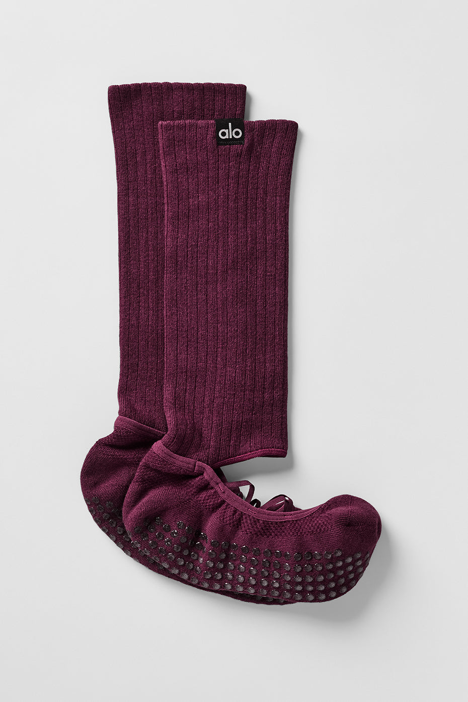 Women's Strappy Siren Grip Sock   Burgundy