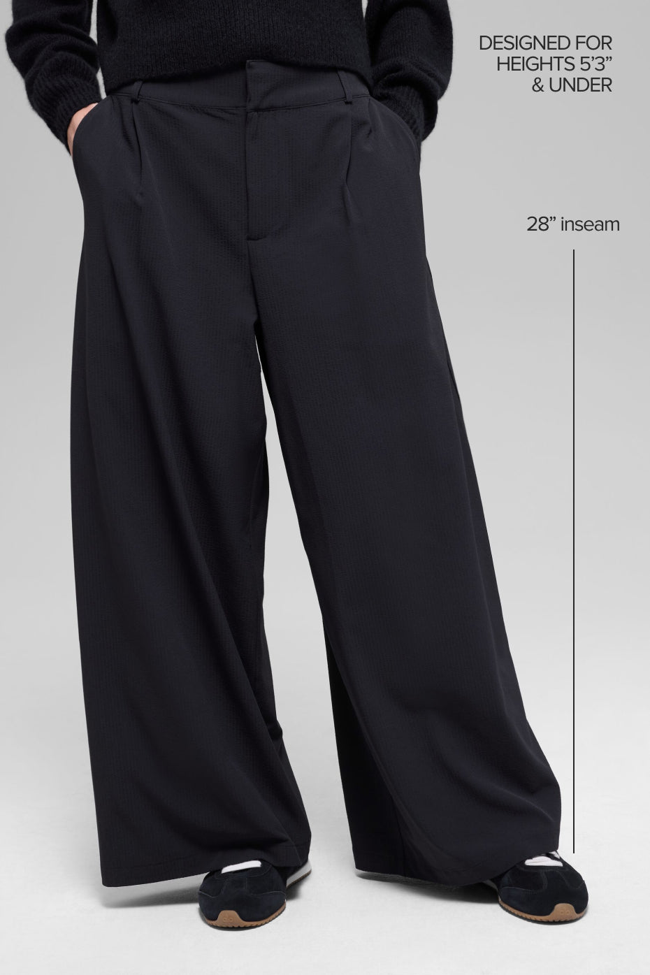 Alternative view of High Waist Dreamscape Trouser (Short)   Black