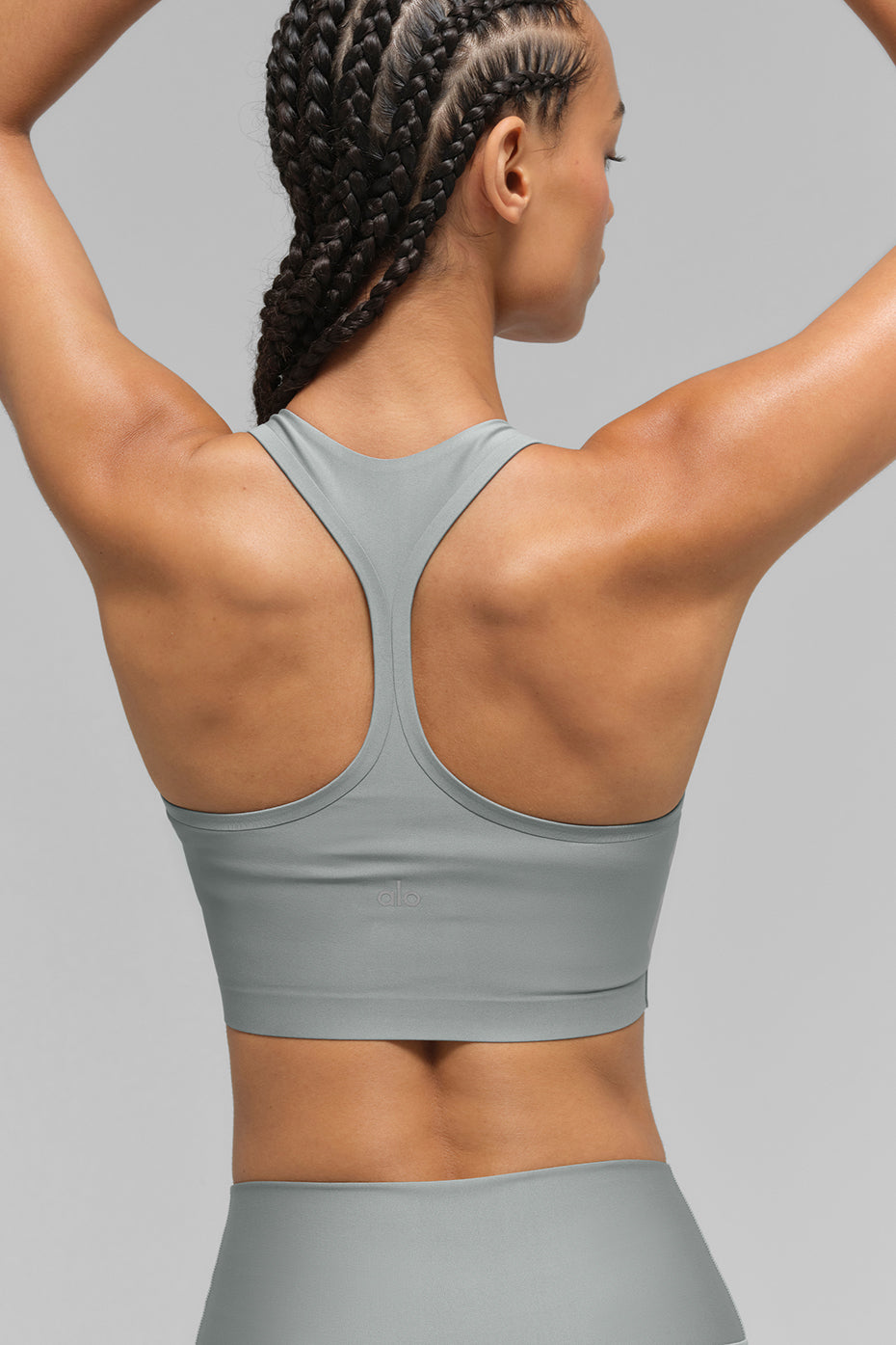 Alternative view of Airlift Super Sleek Bra Tank   Lunar Grey