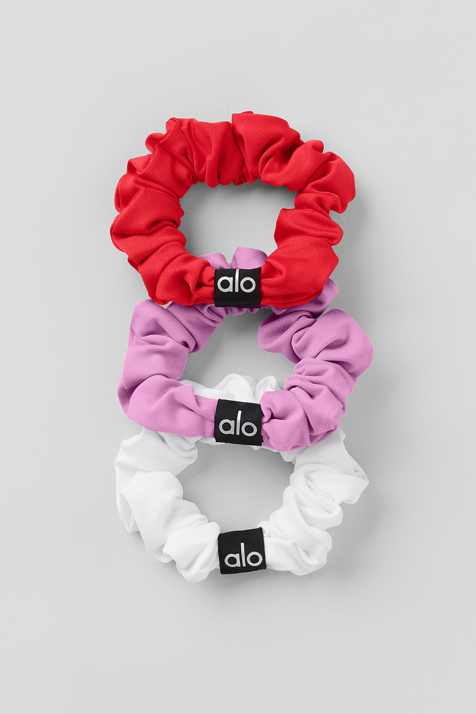 Fresh Mini Scrunchie 3 Pack   Bright Red/Candy Heart Pink/White
