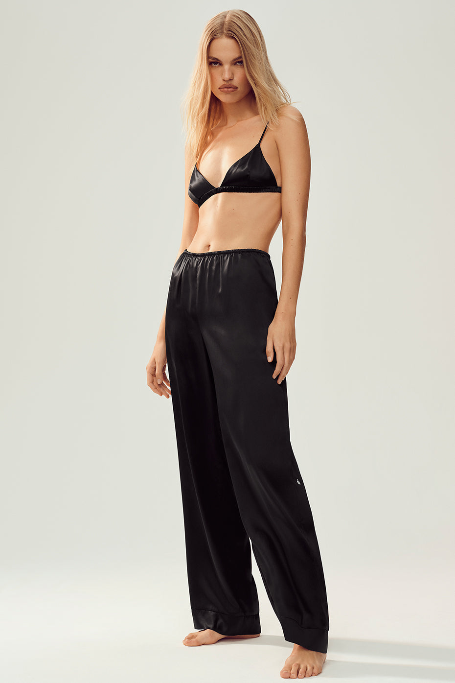 Silk Luminous Pant (Regular)   Black