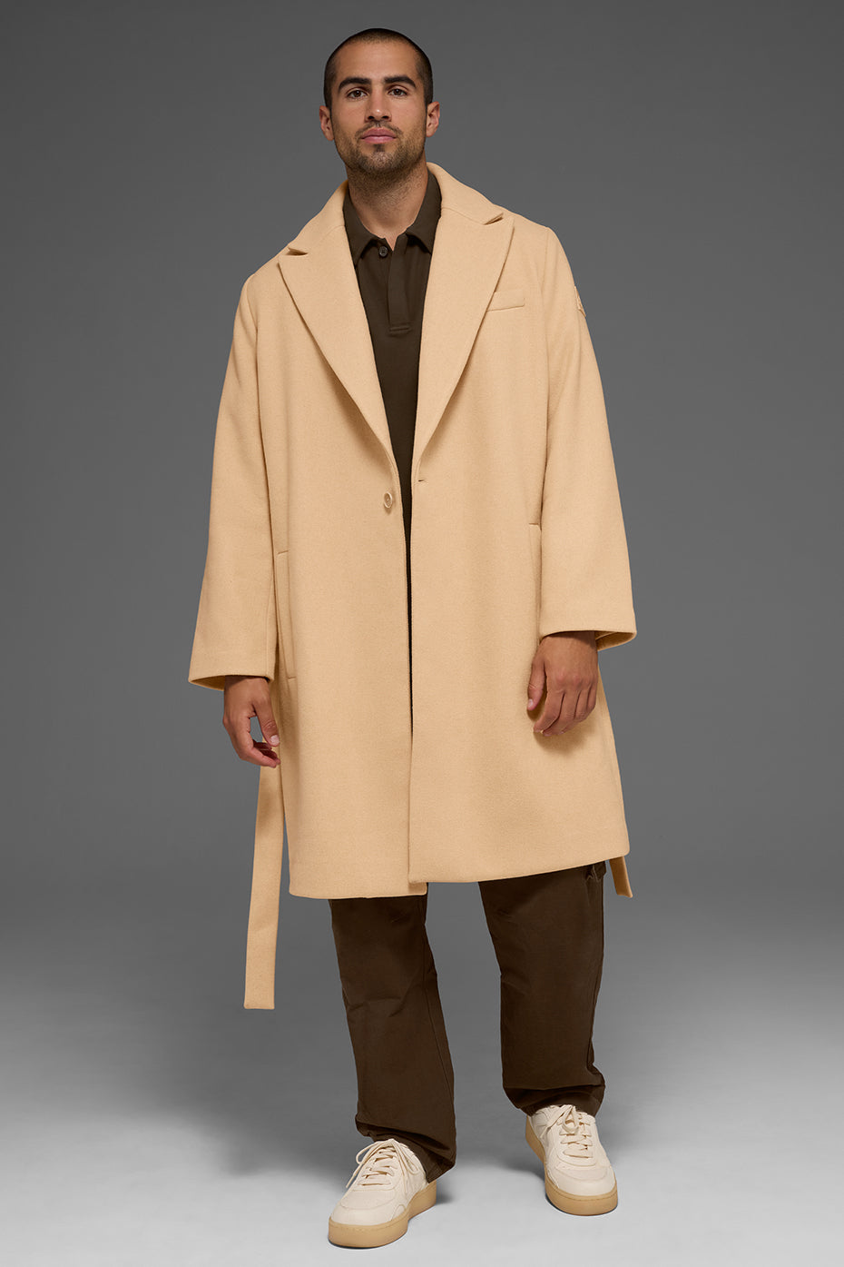 Wool Gameday Overcoat   Camel