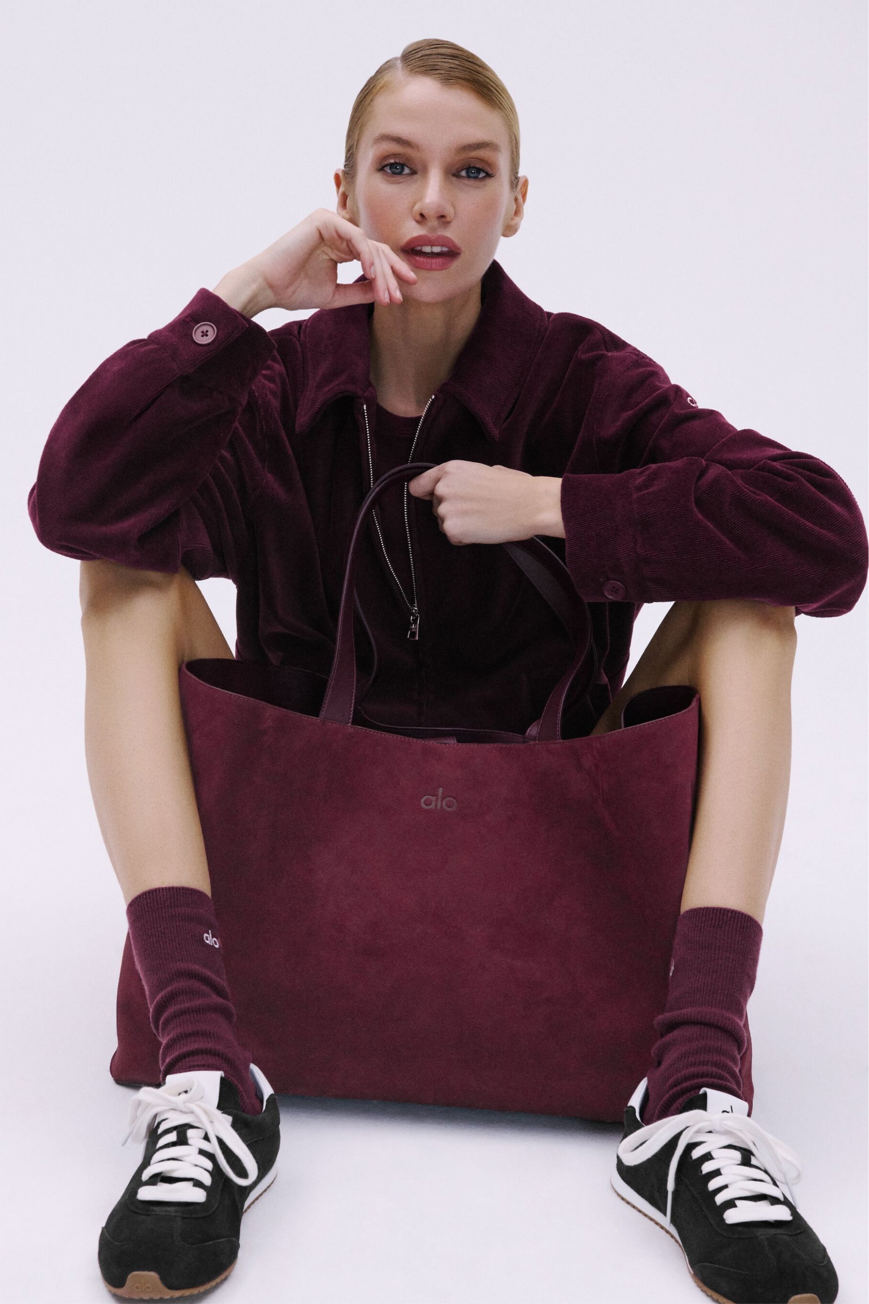 ALO Tranquility Tote   Bordeaux Suede