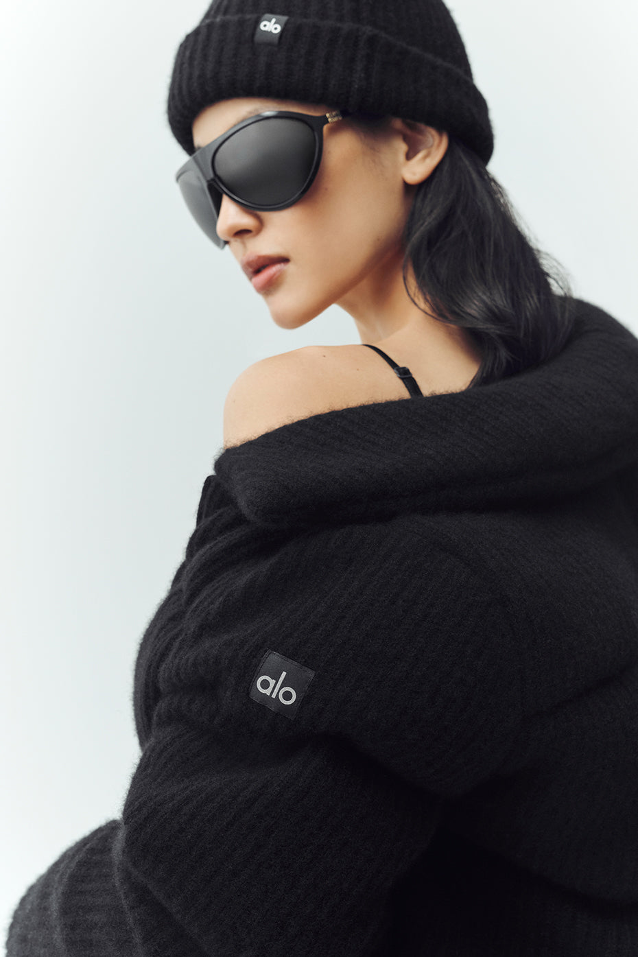 Alternative view of Cashmere Northstar Sweater Puffer   Black