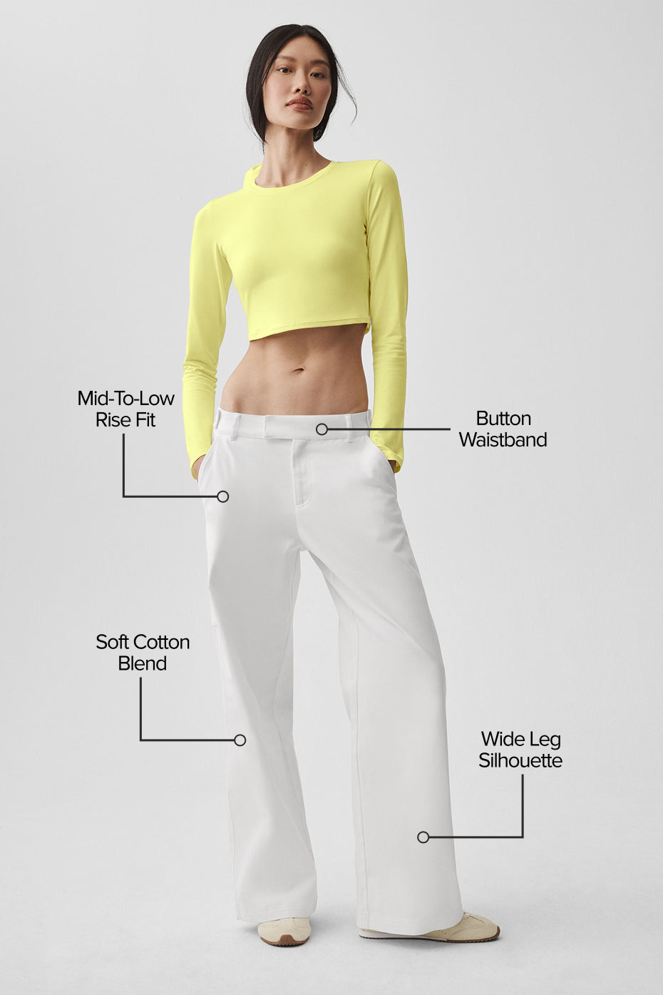 Alternative view of High Road Straight Leg Pant   White
