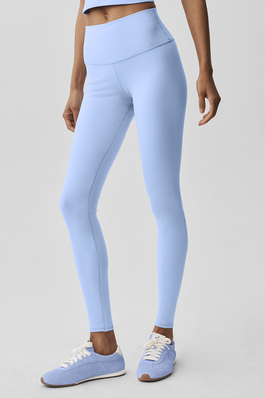 Alternative view of High Waist Airbrush Legging   Light Provence Blue