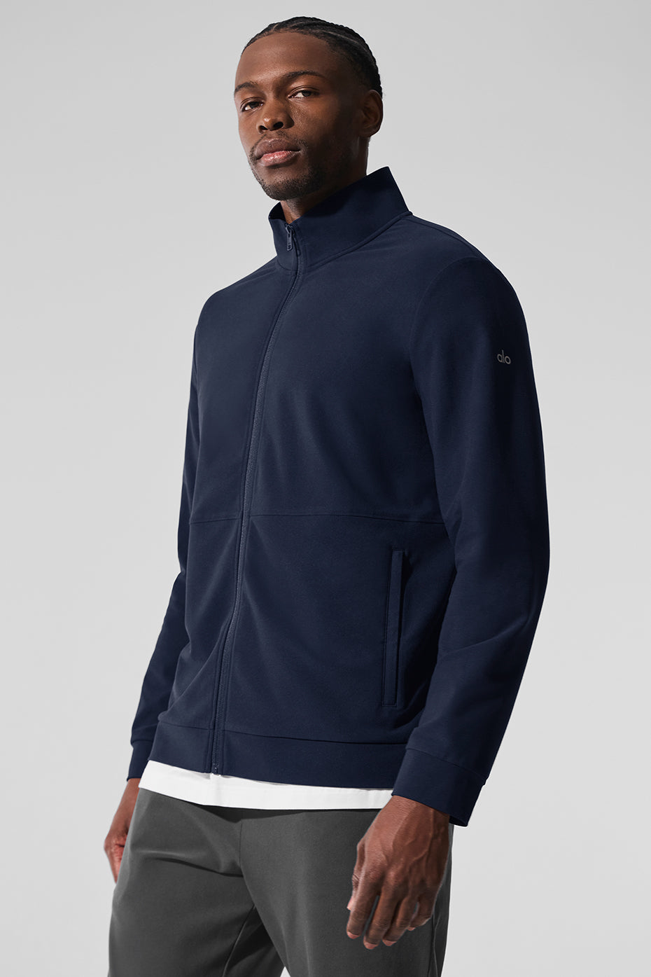 Conquer Max Mock Neck Full Zip   Navy