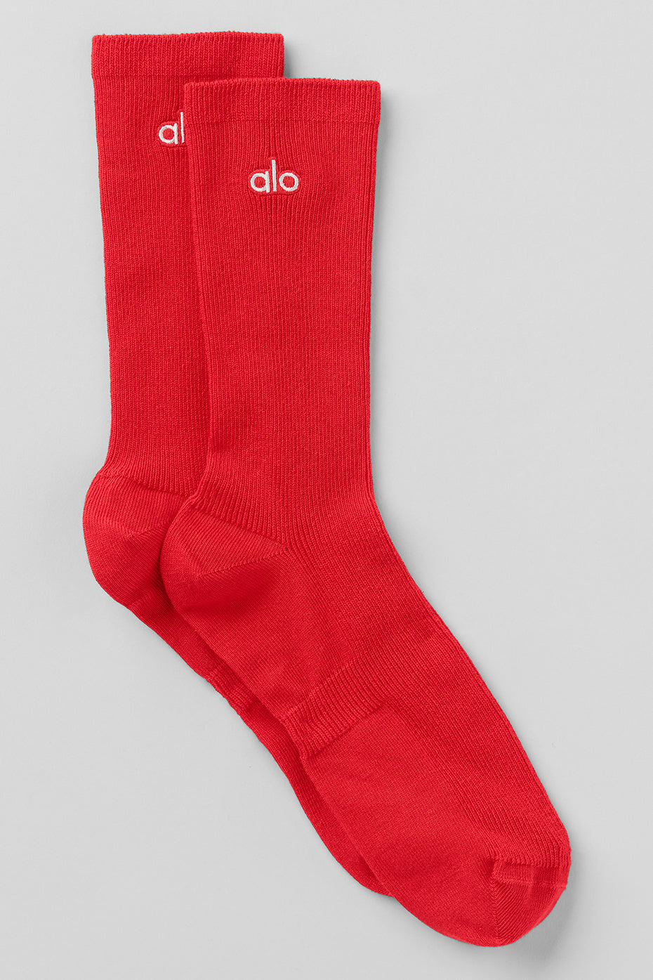Unisex Half Crew Understated Sock   Bright Red