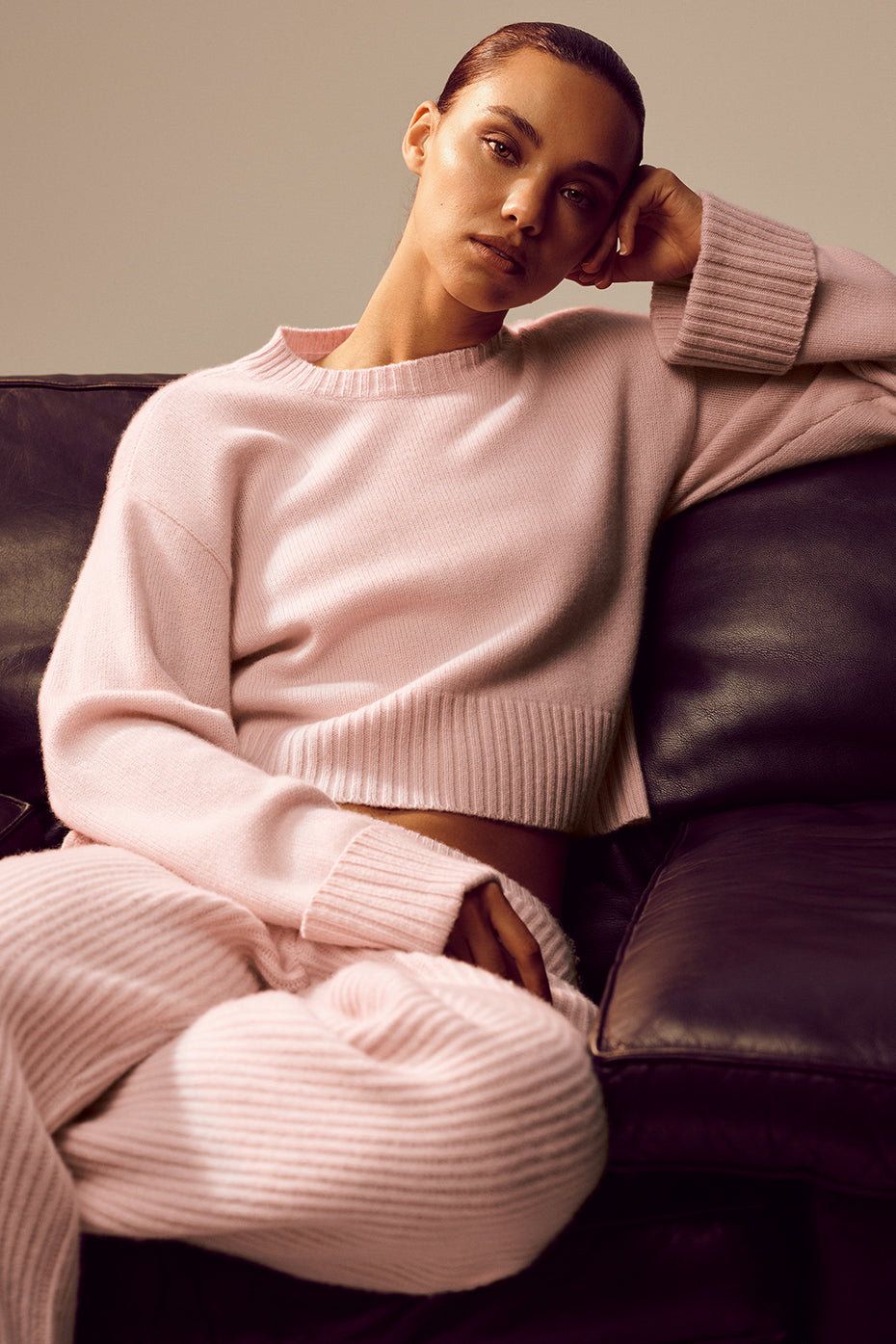 Cashmere Embrace Pullover   Frosted Pink