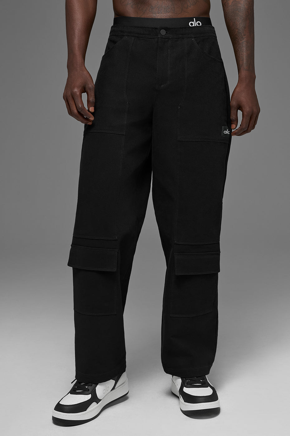 Cotton Canvas Carpenter Pant   Black