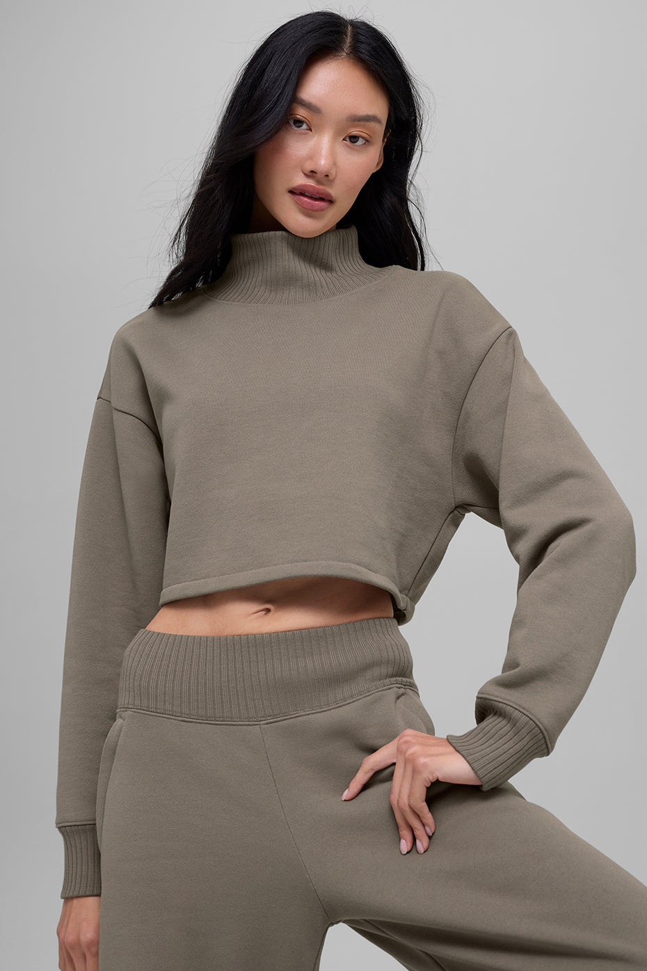 Alternative view of Cropped Serenity Coverup   Light Cocoa