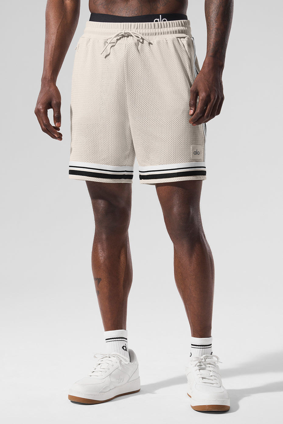 7" Key Mesh Basketball Short   Bone
