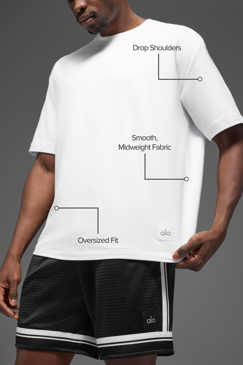 Alternative view of Double Take Short Sleeve   White