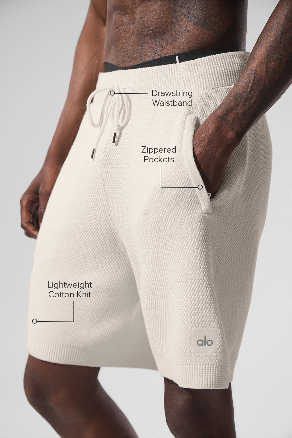 Alternative view of 7" Sports Club Sweater Knit Short   Ivory