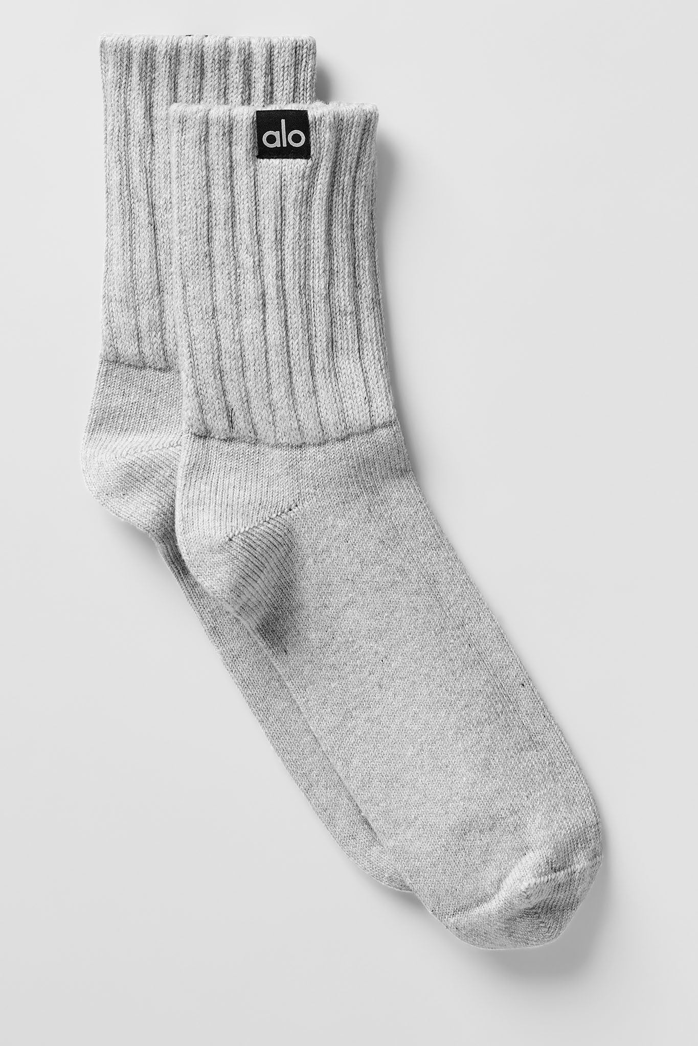 Unisex Half Crew Scrunch Sock   Athletic Heather Grey