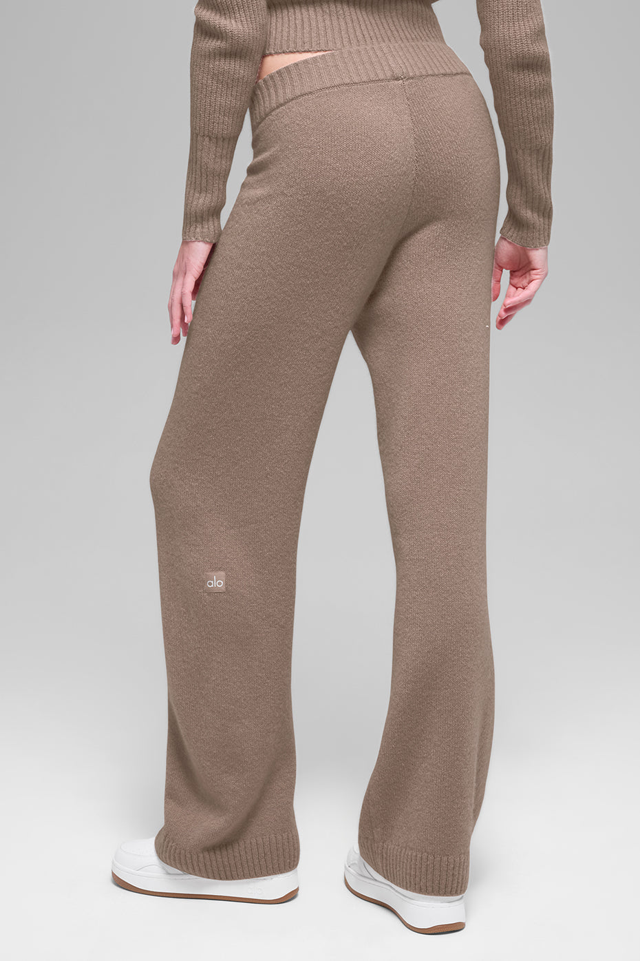 Alternative view of Wool Cashmere High Waist New Class Wide Leg Pant   Chai Latte