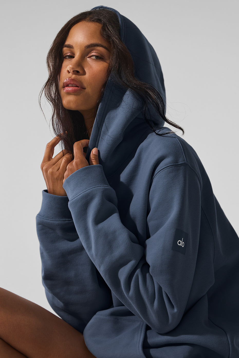 Alternative view of Renown Heavy Weight Hoodie   Bluestone