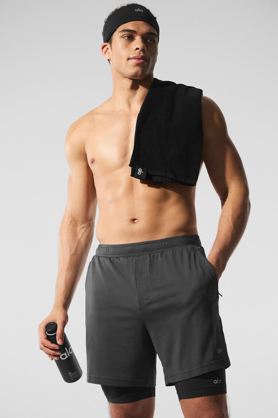 Conquer React 2 In 1 Performance Short   Anthracite/Black