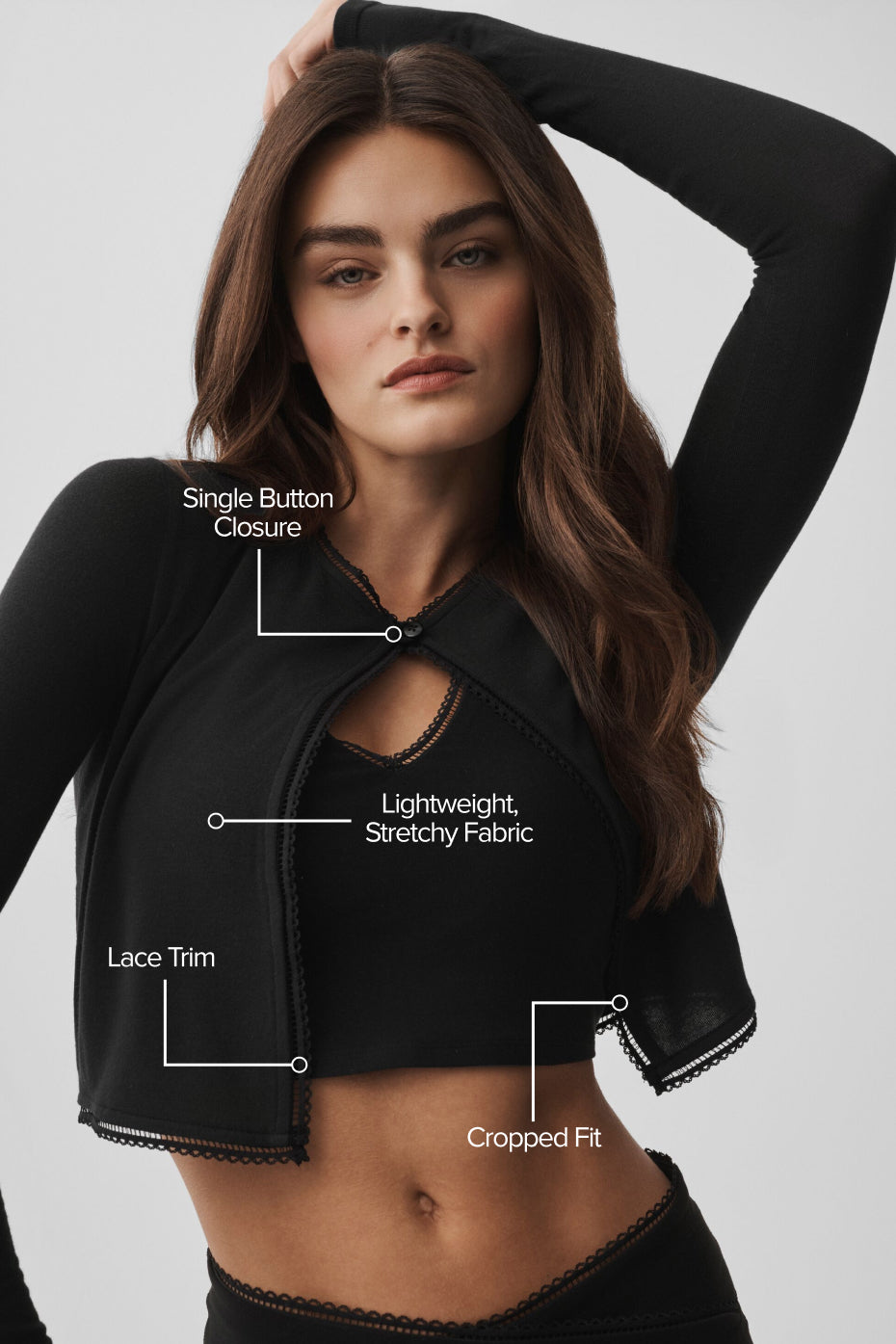 Alternative view of Affection Cardigan   Black